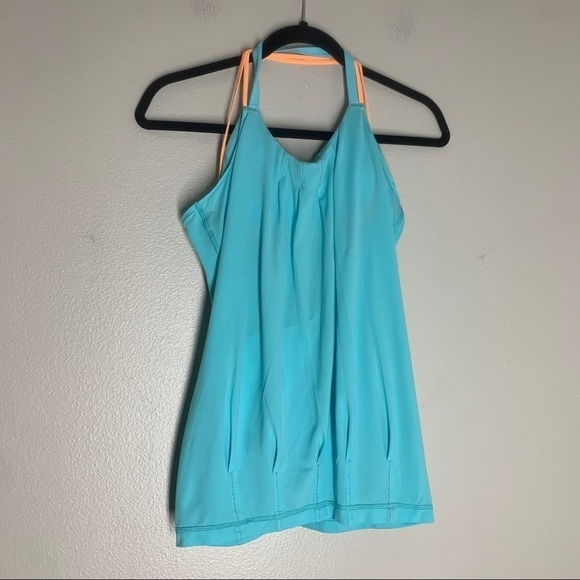 Lululemon Flow and Go Tank Top Blue Orange Open 4 - Picture 3 of 10
